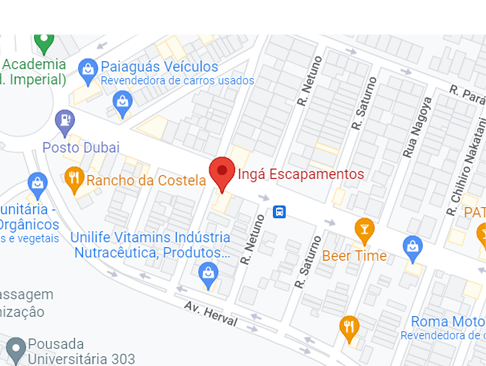 Localização da Ingá Escapamentos em Maringá